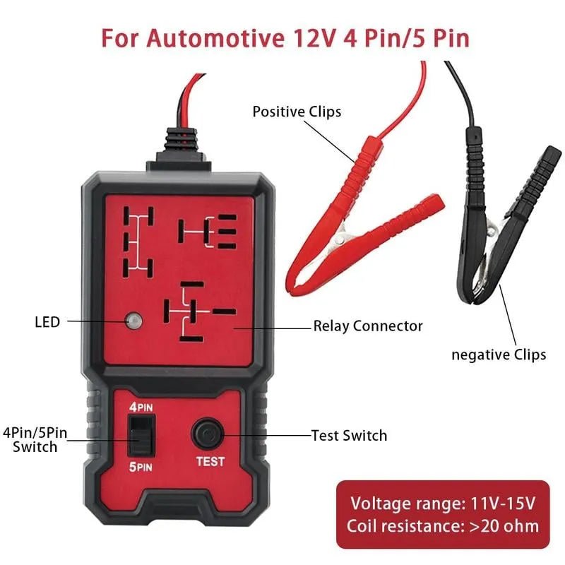 Automotive Relay Tester Tool , 12V/24V Car Relay Tester, , Code Readers and Scan Tools, Diagnostic, Test and Measurement Tools