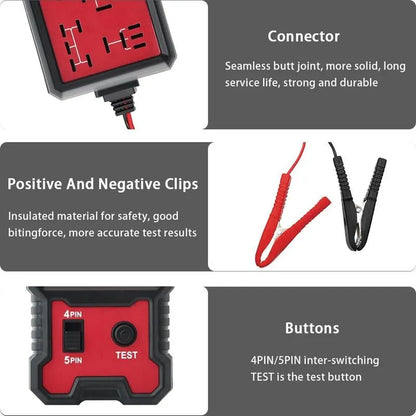 Automotive Relay Tester Tool , 12V/24V Car Relay Tester, , Code Readers and Scan Tools, Diagnostic, Test and Measurement Tools
